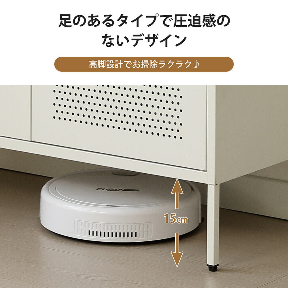 キャビネット サイドボード 扉付き スチール 金属製 ホワイト 白 おしゃれ スリム リビング モダン 棚 スチールチェスト 書類 韓国インテリア 北欧 子供部屋 寝室 マグネット活用可能 7日内出荷