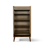 キャビネット サイドボード チェスト 木製 おしゃれ 扉付き 可動棚 縦格子扉 幅60cm 奥行39cm 高さ120cm 大容量 リビング ヴィンテージ 北欧 木目調 ウッド 家具 玄関 寝室 ウォルナットカラー 7日内出荷