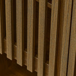 キャビネット サイドボード チェスト 木製 おしゃれ 扉付き 可動棚 縦格子扉 幅60cm 奥行39cm 高さ120cm 大容量 リビング ヴィンテージ 北欧 木目調 ウッド 家具 玄関 寝室 ウォルナットカラー 7日内出荷