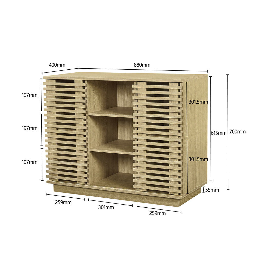 キャビネット サイドボード チェスト 木製 おしゃれ 扉付き 可動棚 横格子扉 幅88cm 幅120cm 大容量 リビング ヴィンテージ 北欧 木目調 家具 玄関 寝室 ナチュラル ウォルナットカラー