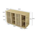 キャビネット サイドボード チェスト 木製 おしゃれ 扉付き 可動棚 横格子扉 幅88cm 幅120cm 大容量 リビング ヴィンテージ 北欧 木目調 家具 玄関 寝室 ナチュラル ウォルナットカラー