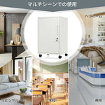 デスクワゴン サイドワゴン サイドボード ロッカー 鍵付き キャスター付き 収納 A4 キャビネット ホワイト 白 脇机 引き出し付き モダン オフィス デスクサイド 事務所 会社 店舗 病院 学校 更衣室 業務用 7日内出荷