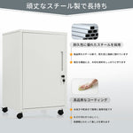 デスクワゴン サイドワゴン サイドボード ロッカー 鍵付き キャスター付き 収納 A4 キャビネット ホワイト 白 脇机 引き出し付き モダン オフィス デスクサイド 事務所 会社 店舗 病院 学校 更衣室 業務用 7日内出荷