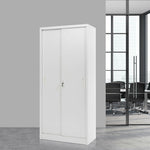 オフィス収納 キャビネット 書庫 両開き 書類保管庫 高さ180cm 保管庫 鍵付き ホワイト 白 業務用 スチール ベース付き サイドボード チェスト ラック 書類 収納 可動棚 A4対応 おしゃれ 書院 学校 塾 7日内出荷