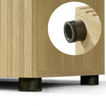 【完成品】チェスト サイドテーブル キャビネット ルーバーデザイン 縦格子 木目調 収納 引き出し リビング インテリア 家具 北欧 モダン 和風 おしゃれ スタッキング ヴィンテージ 寝室 7日内出荷