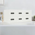 【完成品】貴重品ロッカー 6人用 鍵付き収納 小型 貴重品 金庫 セキュリティキャビネット ホワイト 白 2段 ダイヤル錠 小物収納 管理キー付き 防犯 貴重品入れ オフィス 事務所 更衣室 学校 業務用 おしゃれ キャビネット スチール