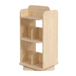 本棚 回転式 天然木 パイン材 ブックシェルフ A4対応 絵本棚 図鑑対応 コミック収納 360度回転 スリム 省スペース 子供部屋 おしゃれ 回転ラック 大容量 7日内出荷