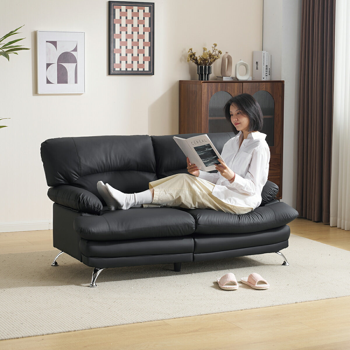 ソファ ソファー 2人掛けソファ 2人掛けソファー 2人掛け 2P 二人掛け ヴィンテージ ローソファー コンパクトソファー リビング リビングソファ レザーソファ レザー 合皮 シンプル リビング 一人暮らし ワンルーム ブラック 黒 ベージュ グレー ブラウン 7日内出荷