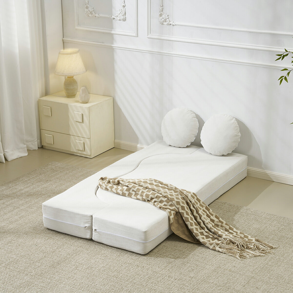 ソファーベッド カウチソファ 2人掛けソファ ソファ ソファー 折りたたみ 2人掛け ローソファ コンパクト ソファベッド リクライニング 2人掛け ローソファー カウチソファー リビングソファ ホワイト 韓国風 完成品