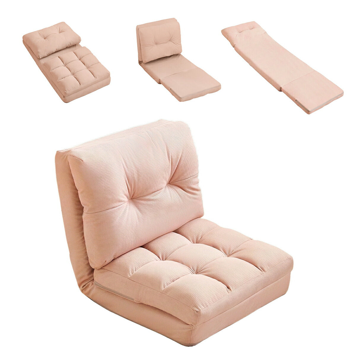 座椅子 リクライニング 15段階 こたつ ハイバック ソファーベッド 1人掛け 3way 折りたたみ コンパク シンプル リビング ローテーブル 椅子 イス 背もたれあり 新生活 リクライニング座椅子 折り畳み シングル ファブリック ふわふわ 軽量