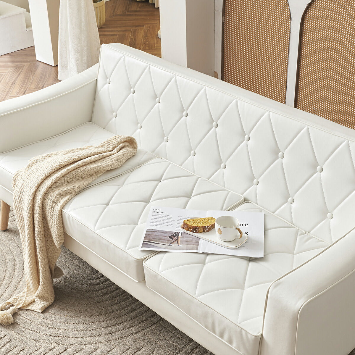 ソファ ソファー 2人掛けソファ 2人掛けソファー 3人掛け 3P 3人掛け ヴィンテージ ローソファー コンパクトソファー リビング リビングソファ レザーソファ レザー 合皮 シンプル リビング 一人暮らし ワンルーム 白 ホワイト 韓国風 北欧