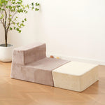 ソフトブロック アスレチック クッション 遊具 子供用 室内 大型 キッズスペース 滑り台 布製 おもちゃ ベージュ×ブラウン 幼児 保育園向け 多機能 自由組合 アスレチック ブロック 玩具 室内 遊具 子供 こども