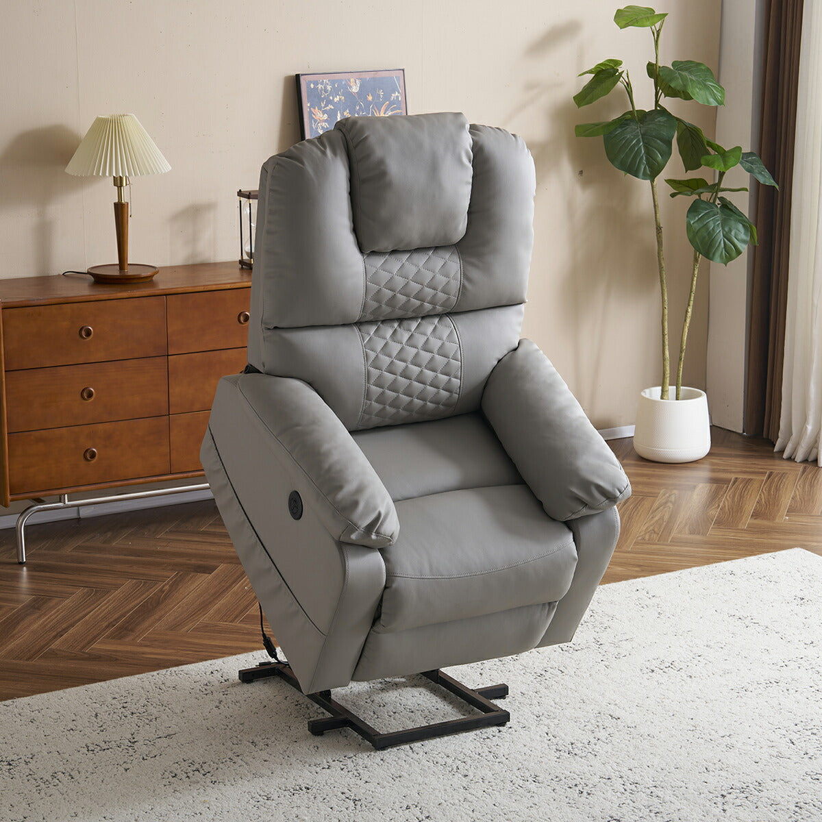 電動 リクライニングチェア リクライニングソファー 1人掛け ハイバック 電動ソファー 電動ソファ 電動リクライニングソファ リクライニングソファー リクライニング 一人掛け 1人がけソファ 1人用 一人用リクライニング ソファー グレー