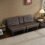 ソファーベッド ソファー ベッド 2人掛け シングル 合皮 レザー 折りたたみ 2Pソファー 3段 コンパクト フロアソファー シンプル リビングソファー ソファベッド リクライニング おしゃれ ブラック ブラウン ローソファー 二人掛け