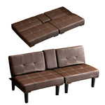 ソファーベッド ソファー ベッド 2人掛け シングル 合皮 レザー 折りたたみ 2Pソファー 3段 コンパクト フロアソファー シンプル リビングソファー ソファベッド リクライニング おしゃれ ブラック ブラウン ローソファー 二人掛け