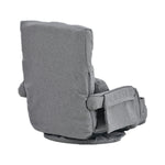 座椅子 回転式 肘掛け ハイバック 座いす リクライニング 1人掛けソファー リクライニングチェアー フロアチェア リビングチェア リラックスチェア 折りたたみ ファブリック 座イス フロア ソファ