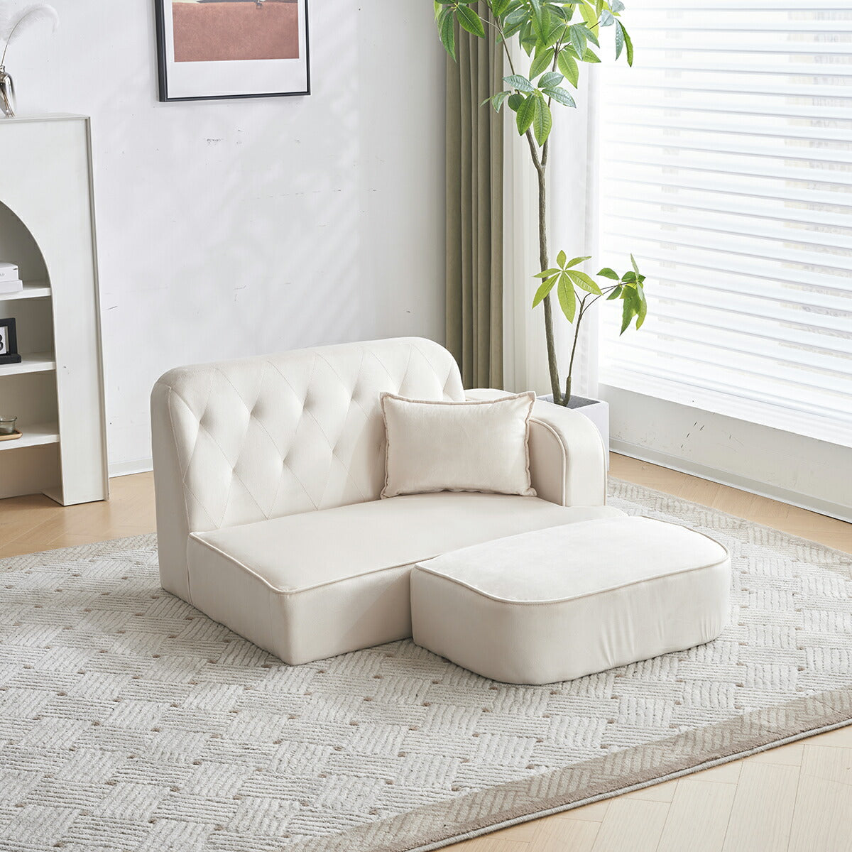 ソファー 2人掛け コンパクト おしゃれ ソファ カウチソファー ローソファー フロアソファー カウチ オットマン 韓国インテリア 韓国 L字 コーナーソファ 2人掛け 二人掛け ベージ リビング 一人暮らし ワンルームュ