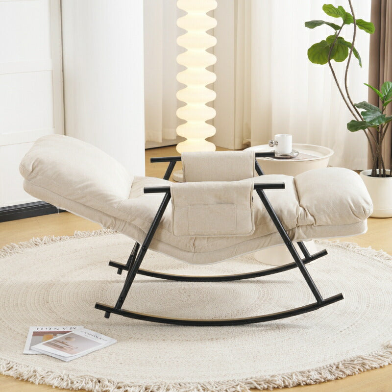 ロッキングチェア リラックス 1人掛け 幅62cm おしゃれ 北欧 モダン パーソナルチェアー リラックスチェア ハイバックチェア 一人掛け ソファ 大人用 疲れない いす 寝室用 客間用 北欧風 組み立て簡単 屋内 屋外 兼用 通気性よい 7日内出荷