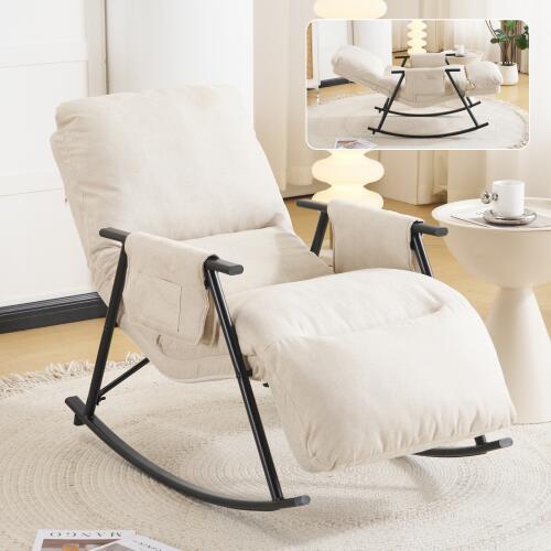 ロッキングチェア リラックス 1人掛け 幅62cm おしゃれ 北欧 モダン パーソナルチェアー リラックスチェア ハイバックチェア 一人掛け ソファ 大人用 疲れない いす 寝室用 客間用 北欧風 組み立て簡単 屋内 屋外 兼用 通気性よい 7日内出荷