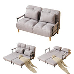 ソファベッド 折りたたみ 3WAY カウチソファー 一人掛け 二人掛け リクライニング フロアソファ 肘付き ファブリック生地 調節可能 背もたれ ふわふわ クッション 一人暮らし コンパクト 組立品 7日内出荷