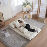 ソファベッド 2人掛け ローソファ 3WAY リクライニング 幅108cm 折りたたみ ソファーベッド コンパクト クッション付き 座椅子 フロアソファ 来客用 7日内出荷