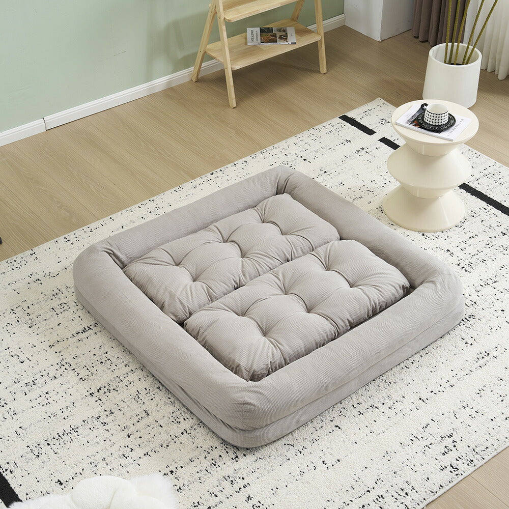 ソファーベッド 2人掛け 座椅子 ローソファ 3WAY 6段階リクライニング 折りたたみ コンパクト フロアソファ 圧力分散 包み込まれる 耐荷重150kg 7日内出荷