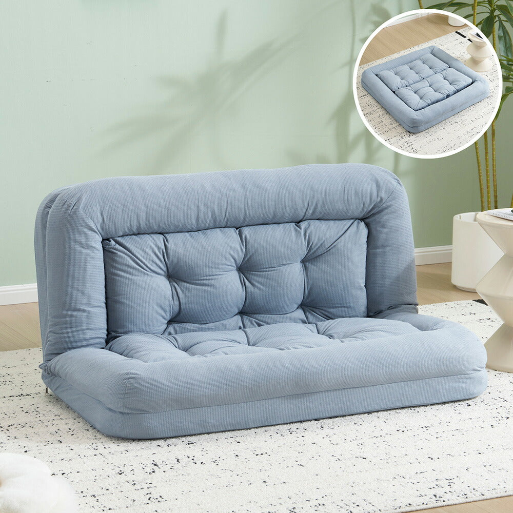 ソファーベッド 2人掛け 座椅子 ローソファ 3WAY 6段階リクライニング 折りたたみ コンパクト フロアソファ 圧力分散 包み込まれる 耐荷重150kg 7日内出荷