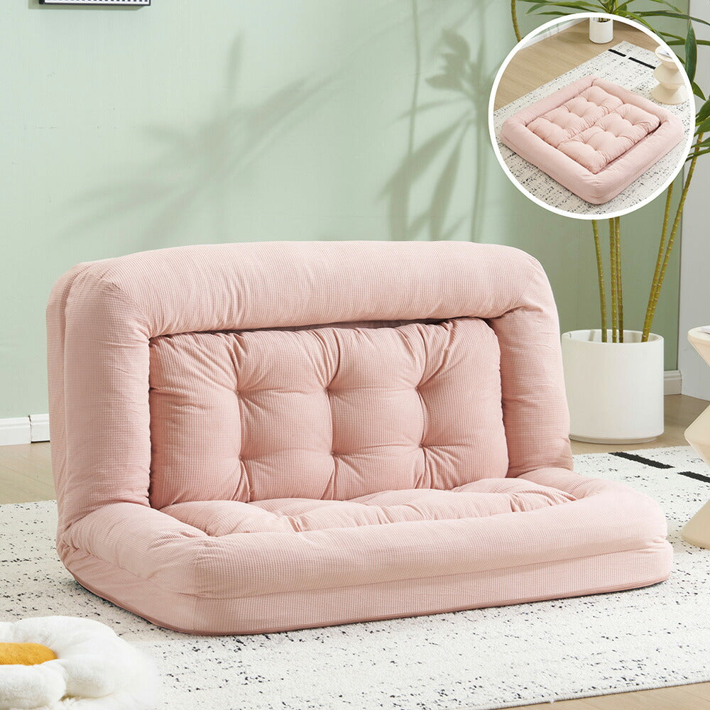 ソファーベッド 2人掛け 座椅子 ローソファ 3WAY 6段階リクライニング 折りたたみ コンパクト フロアソファ 圧力分散 包み込まれる 耐荷重150kg 7日内出荷