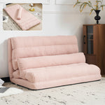 ソファベッド 2人掛け ローソファ 3WAY リクライニング 幅108cm 折りたたみ ソファーベッド コンパクト クッション付き フロアソファ 完成品 7日内出荷