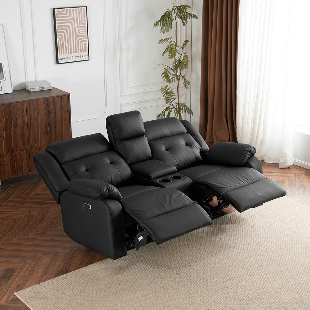電動リクライニングソファ 2.5人掛け ゼロウォール 左右独立リクライニング USB充電口付き オットマン一体型 電動ソファ 耐圧分散 ハイバック パーソナルチェア リクライニングチェア 二人掛け 7日内出荷