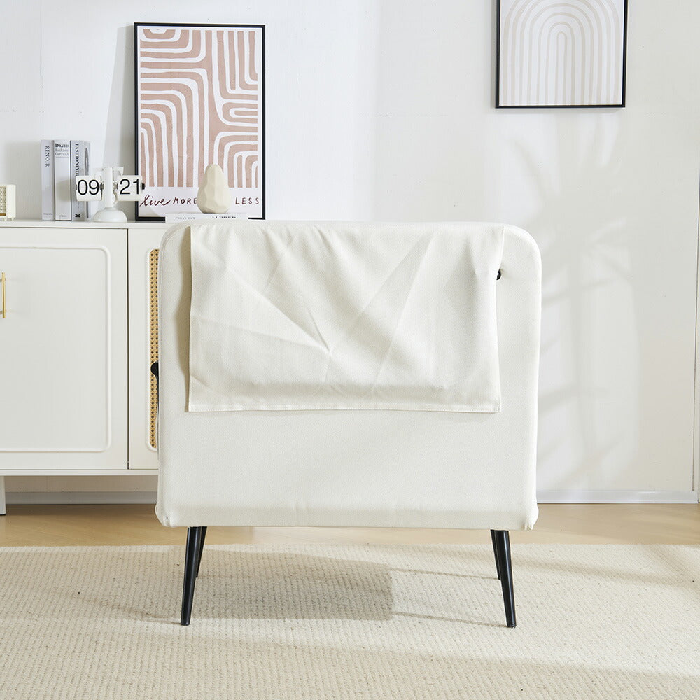 ソファベッド 3WAY 折りたたみ リクライニング 一人掛け カウチソファ 肘付き コンパクト ファブリック 一人暮らし 来客用 7日内出荷