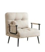 ソファベッド 3WAY 折りたたみ リクライニング 一人掛け カウチソファ 肘付き コンパクト ファブリック 一人暮らし 来客用 7日内出荷