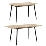 伸長式ダイニングテーブル テーブル 伸長 伸縮 長方形 ダイニング デスク キッチンテーブル リビングテーブル 6人掛け 160cm ダイニング 単品 おしゃれ ナチュラル 北欧風 木目調 シンプル 北欧 テーブル単品 モダン 黒脚 グレー ナチュラル テーブルのみ