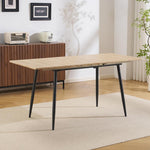 伸長式ダイニングテーブル テーブル 伸長 伸縮 長方形 ダイニング デスク キッチンテーブル リビングテーブル 6人掛け 160cm ダイニング 単品 おしゃれ ナチュラル 北欧風 木目調 シンプル 北欧 テーブル単品 モダン 黒脚 グレー ナチュラル テーブルのみ