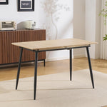 伸長式ダイニングテーブル テーブル 伸長 伸縮 長方形 ダイニング デスク キッチンテーブル リビングテーブル 6人掛け 160cm ダイニング 単品 おしゃれ ナチュラル 北欧風 木目調 シンプル 北欧 テーブル単品 モダン 黒脚 グレー ナチュラル テーブルのみ