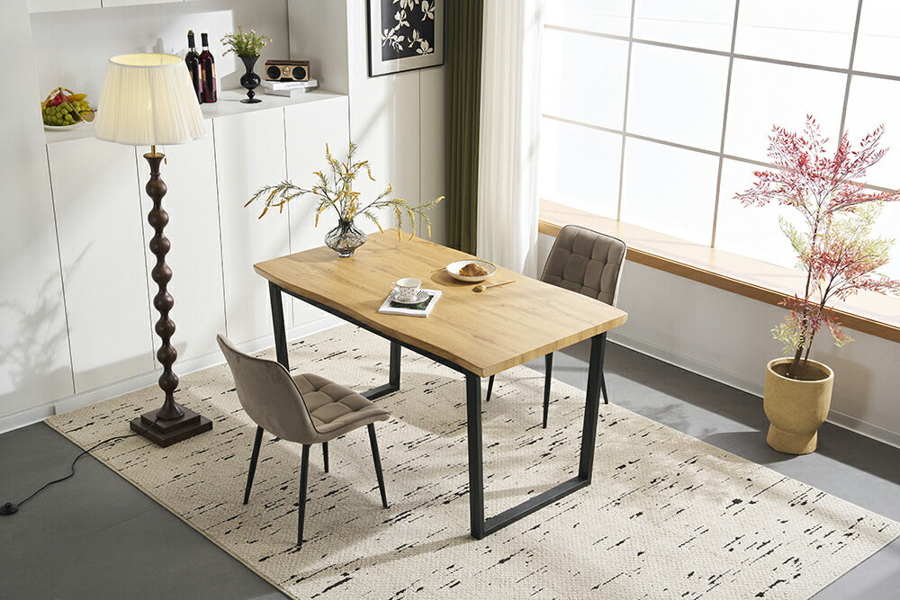 ダイニングテーブル テーブル ダイニング デスク キッチンテーブル リビングテーブル 4人掛け140cm ダイニング 単品 おしゃれ ナチュラル 北欧風 木目調 シンプル 北欧 テーブル単品 モダン 黒脚 ブラウン ナチュラル 7日内出荷