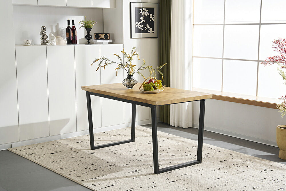 ダイニングテーブル テーブル ダイニング デスク キッチンテーブル リビングテーブル 4人掛け140cm ダイニング 単品 おしゃれ ナチュラル 北欧風 木目調 シンプル 北欧 テーブル単品 モダン 黒脚 ブラウン ナチュラル 7日内出荷