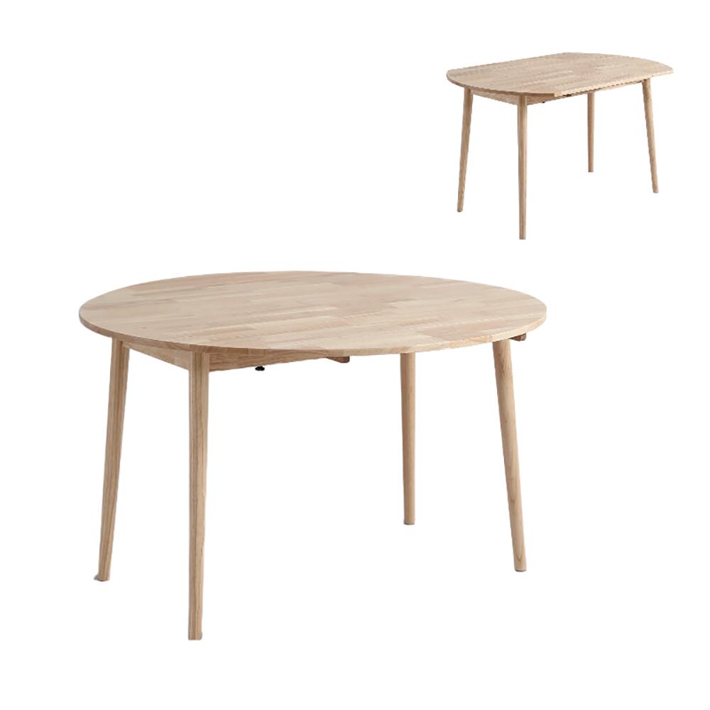 伸長式ダイニングテーブル 半円形 幅120 伸縮 ダイニング 丸テーブル 伸長 伸縮テーブル ダイニングテーブル 折りたたみ 折り畳み 円形 円形テーブル 丸 丸型 2人 4人 2人掛け 4人掛け ナチュラル ブラウン 木目調 テーブル単品