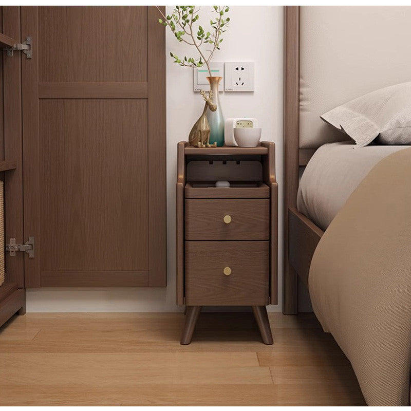 サイドテーブル,ナイトテーブル,スリム,収納,無垢材,引出し,リビング,寝室,ベッドルーム,バランス