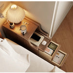 サイドテーブル,ナイトテーブル,スリム,収納,無垢材,引出し,リビング,寝室,ベッドルーム,角丸のデザイン