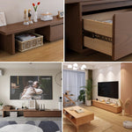 Casaconer | 伸縮・天然木・木製・シンプル・おしゃれ・北欧・韓国・テレビ台・リビング収納・収納棚・一人暮らし・幅195