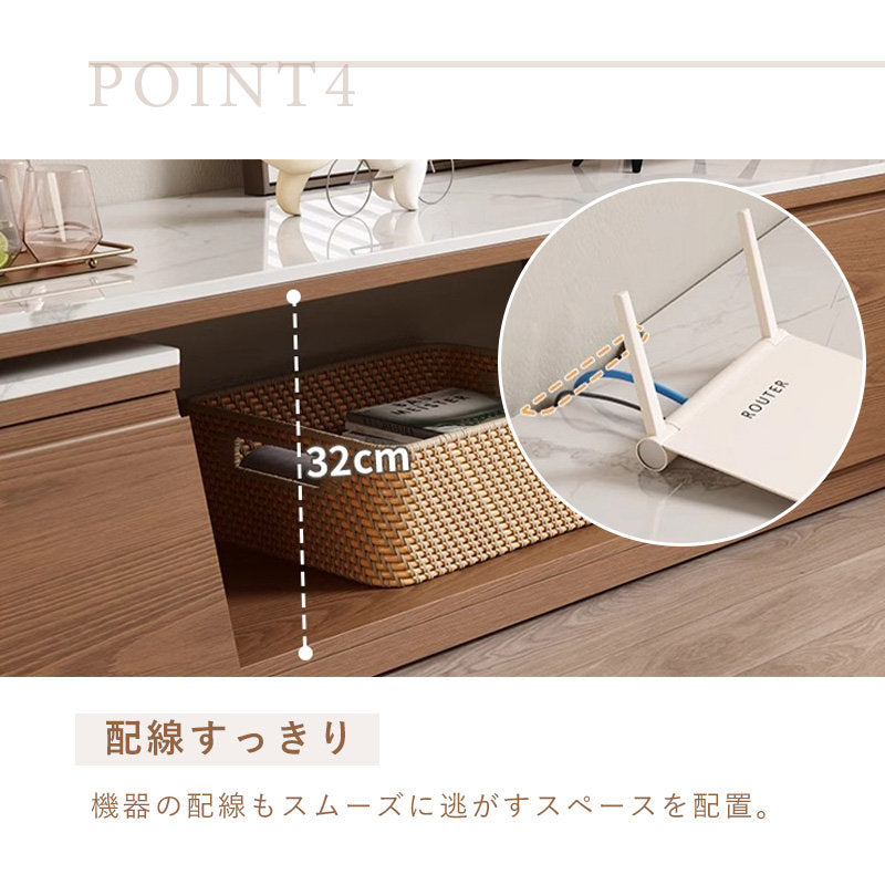 Casaconer | 伸縮・セラミック・セラミック天板・シンプル・おしゃれ・北欧・韓国・テレビ台・リビング収納・収納棚・幅180