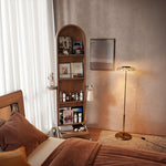 スタンドミラー 全身 ラック アンティーク 木製 鏡付き アーチ アーチ形 木製 全身鏡 収納棚 姿見 収納 鏡 付き ドレッサー メイク コスメ 玄関 リビング収納 ミラー ミラーラック 姿見ドレッサー キャスター付き おしゃれ