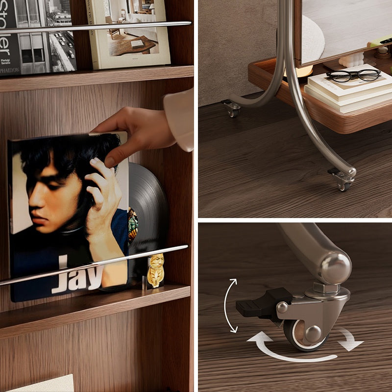 スタンドミラー 全身 ラック アンティーク 木製 鏡付き アーチ アーチ形 木製 全身鏡 収納棚 姿見 収納 鏡 付き ドレッサー メイク コスメ 玄関 リビング収納 ミラー ミラーラック 姿見ドレッサー キャスター付き おしゃれ