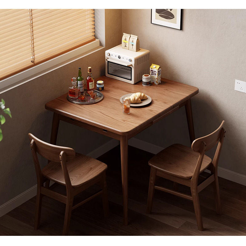 Casaconer | ダイニングテーブル・天然木・折りたたみ式・伸長・収納付き・幅120cm・4人掛け・ナチュラル・モダン・おしゃれ