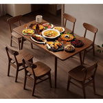 Casaconer | ダイニングテーブル・天然木・折りたたみ式・伸長・収納付き・幅120cm・4人掛け・ナチュラル・モダン・おしゃれ