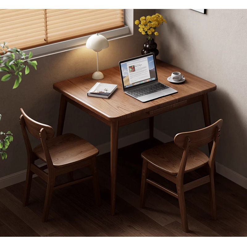 Casaconer | ダイニングテーブル・天然木・折りたたみ式・伸長・収納付き・幅120cm・4人掛け・ナチュラル・モダン・おしゃれ