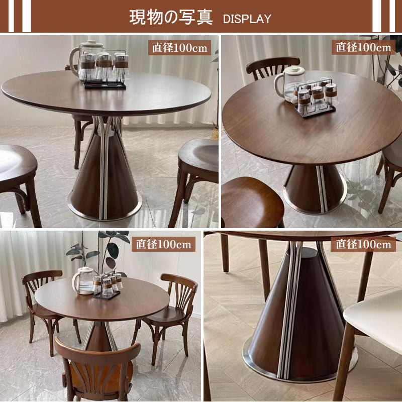 Casaconer | 丸ダイニングテーブル・木製・100・80・4人掛け