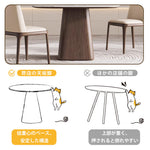 Casaconer | ダイニングテーブル・円形・テーブル・セラミック・木製・モダン・幅80・100・3人掛け