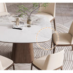 Casaconer | ダイニングテーブル・円形・テーブル・セラミック・木製・モダン・幅80・100・3人掛け